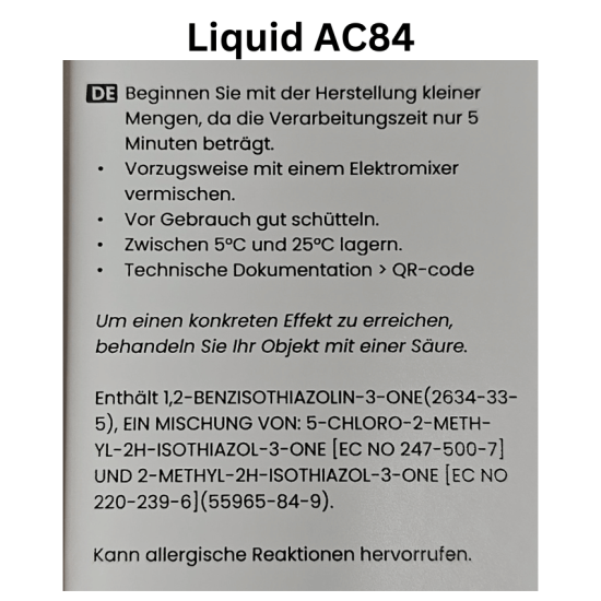Jesmonite AC84 – 250ml Liquid und 1250g Base - Set klein